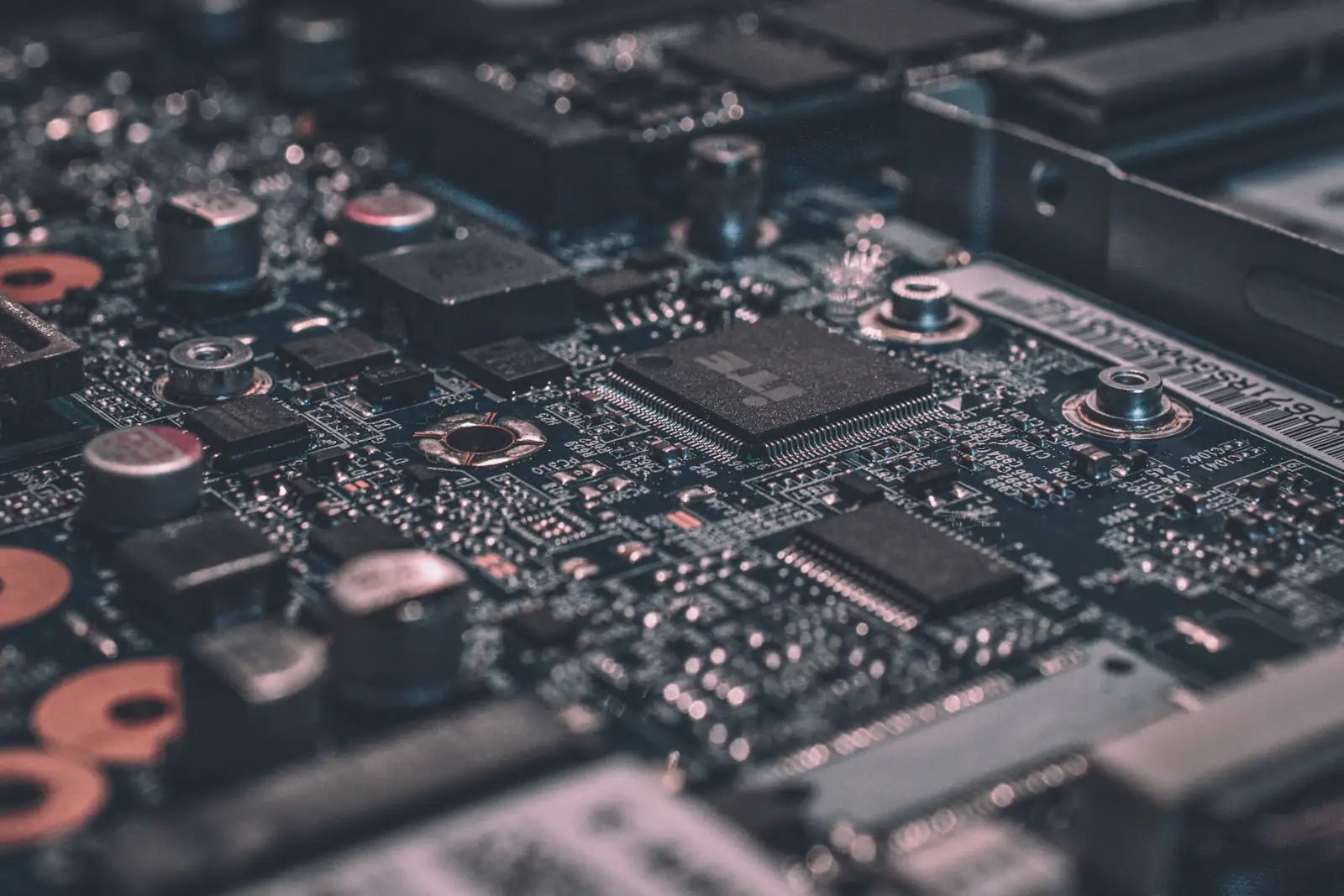 TV circuit board close-up